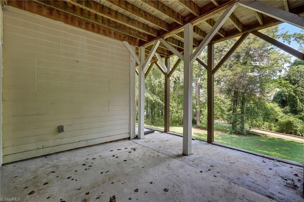 Covered patio under the deck